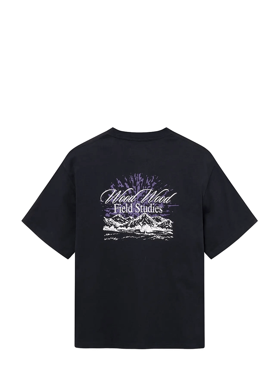 WOOD WOOD - WWGary field tee 25220 - kortærmede t-shirts - black - 2