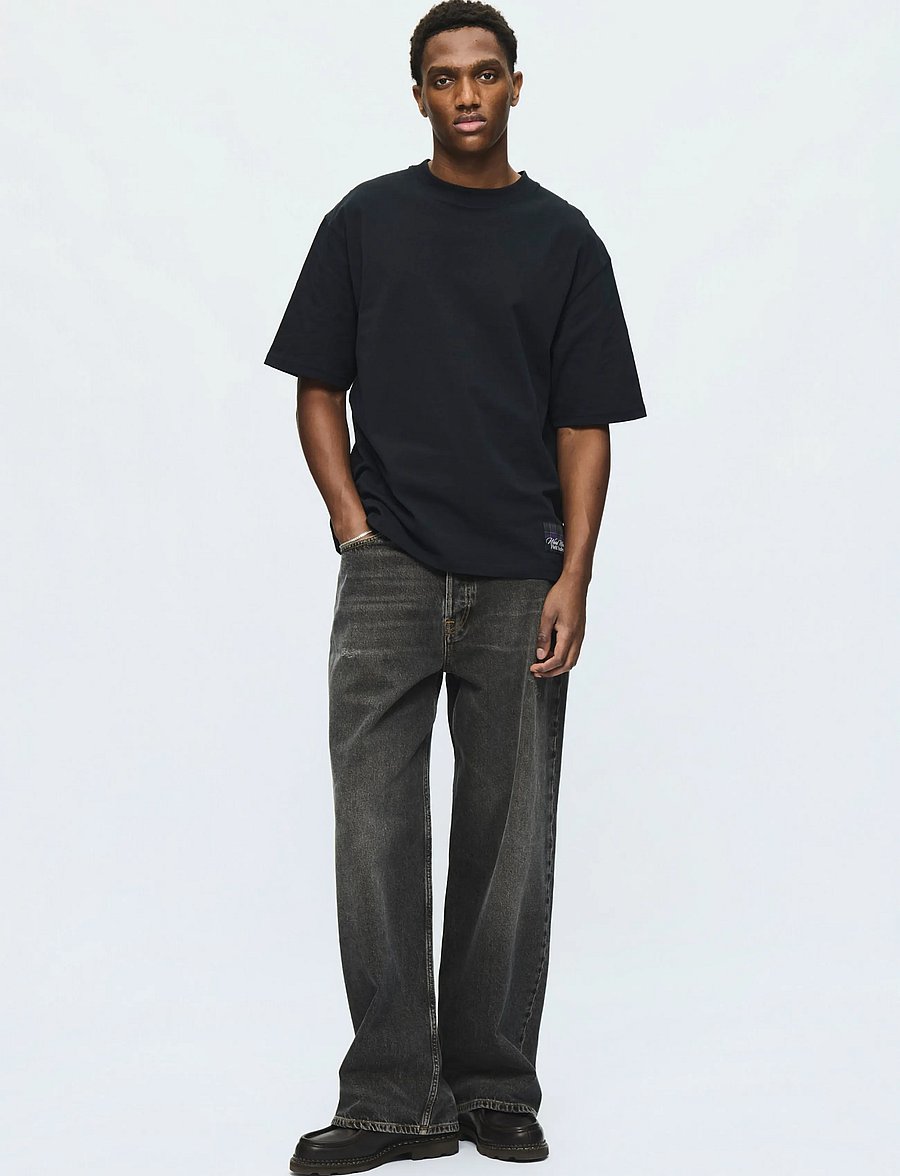 WOOD WOOD - WWGary field tee 25220 - kortærmede t-shirts - black - 0