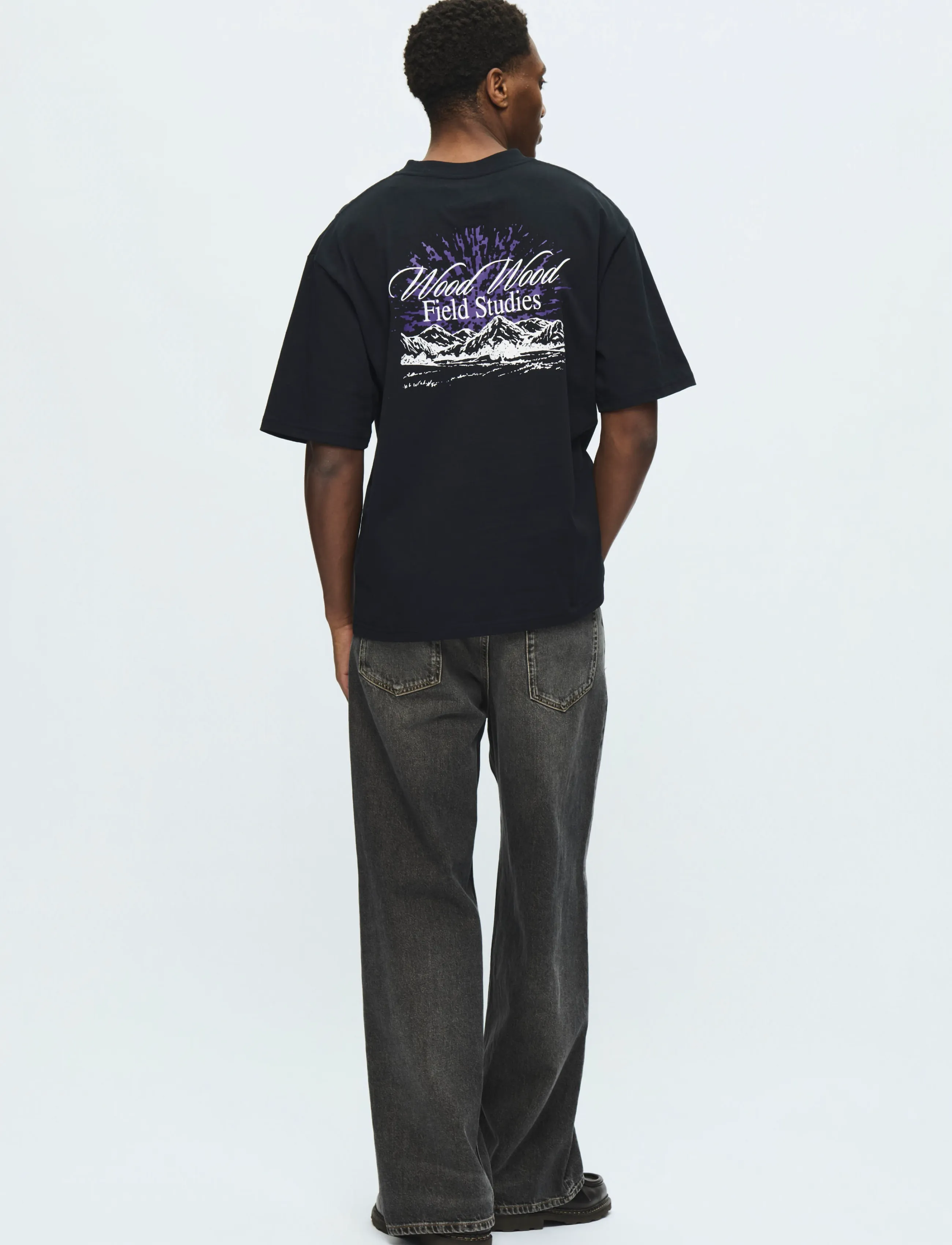 WOOD WOOD - WWGary field tee 25220 - kortærmede t-shirts - black - 3