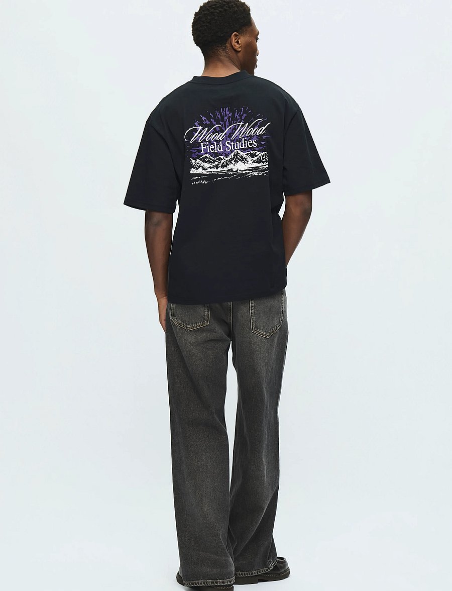 WOOD WOOD - WWGary field tee 25220 - kortærmede t-shirts - black - 3