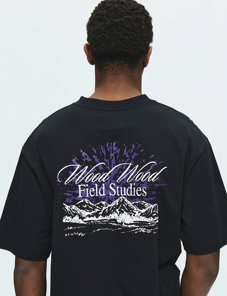 WOOD WOOD - WWGary field tee 25220 - kortærmede t-shirts - black - 5