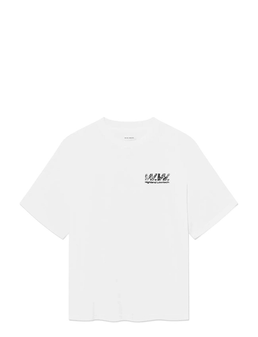 WOOD WOOD - WWGary 160BPM tee 25220 - kortærmede t-shirts - bright white - 1