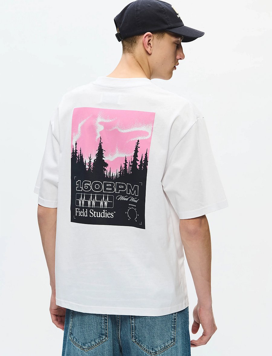 WOOD WOOD - WWGary 160BPM tee 25220 - kortærmede t-shirts - bright white - 0