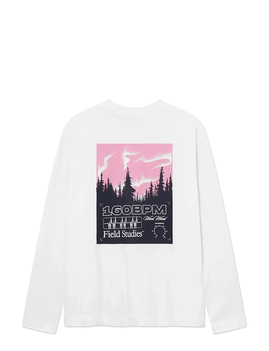 WOOD WOOD - WWRyan 160BPM LS tee 25220 - pikkade varrukatega t-särgid - bright white - 2