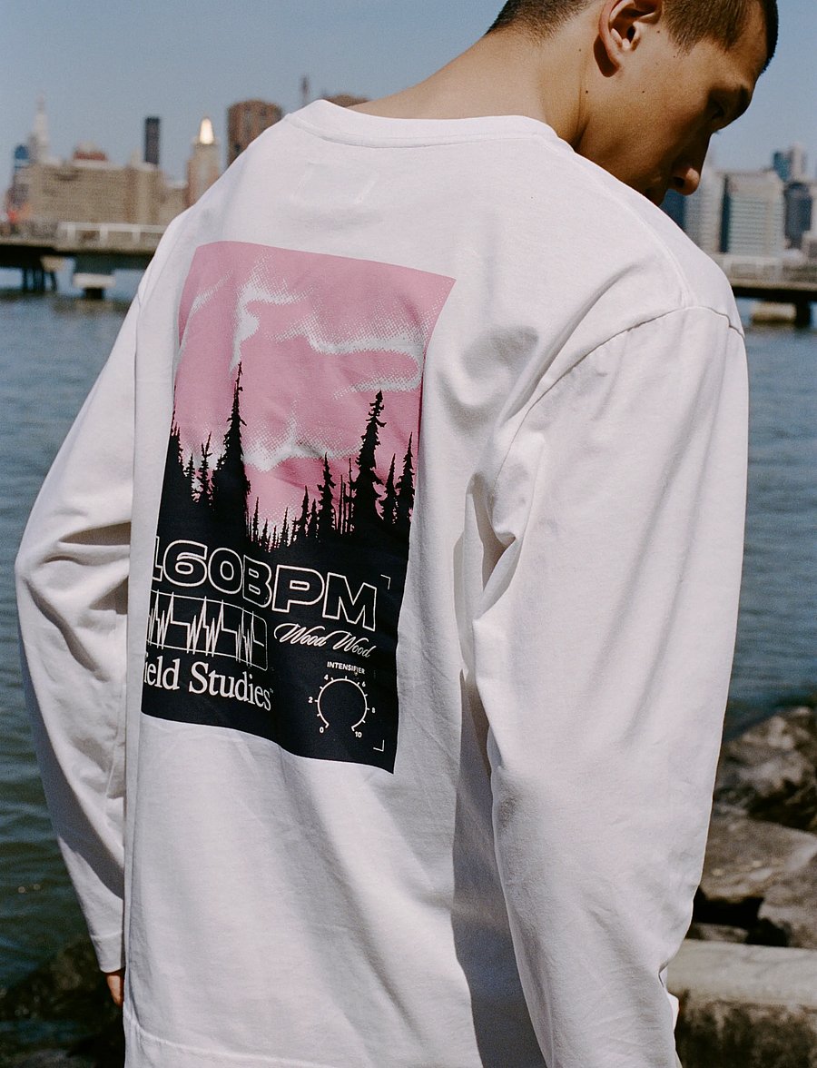 WOOD WOOD - WWRyan 160BPM LS tee 25220 - pikkade varrukatega t-särgid - bright white - 0