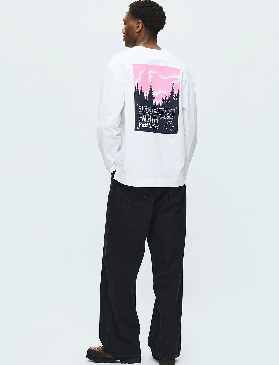 WOOD WOOD - WWRyan 160BPM LS tee 25220 - pikkade varrukatega t-särgid - bright white - 3