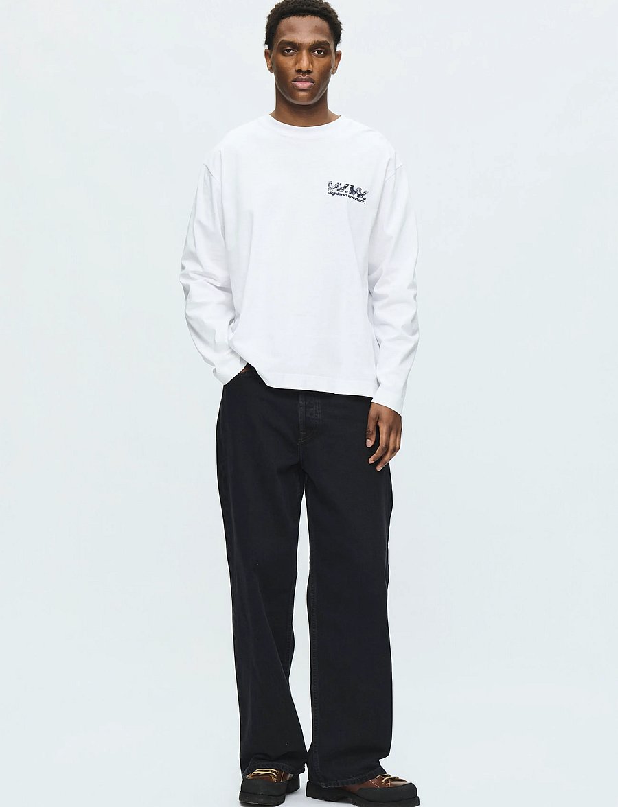 WOOD WOOD - WWRyan 160BPM LS tee 25220 - pikkade varrukatega t-särgid - bright white - 5
