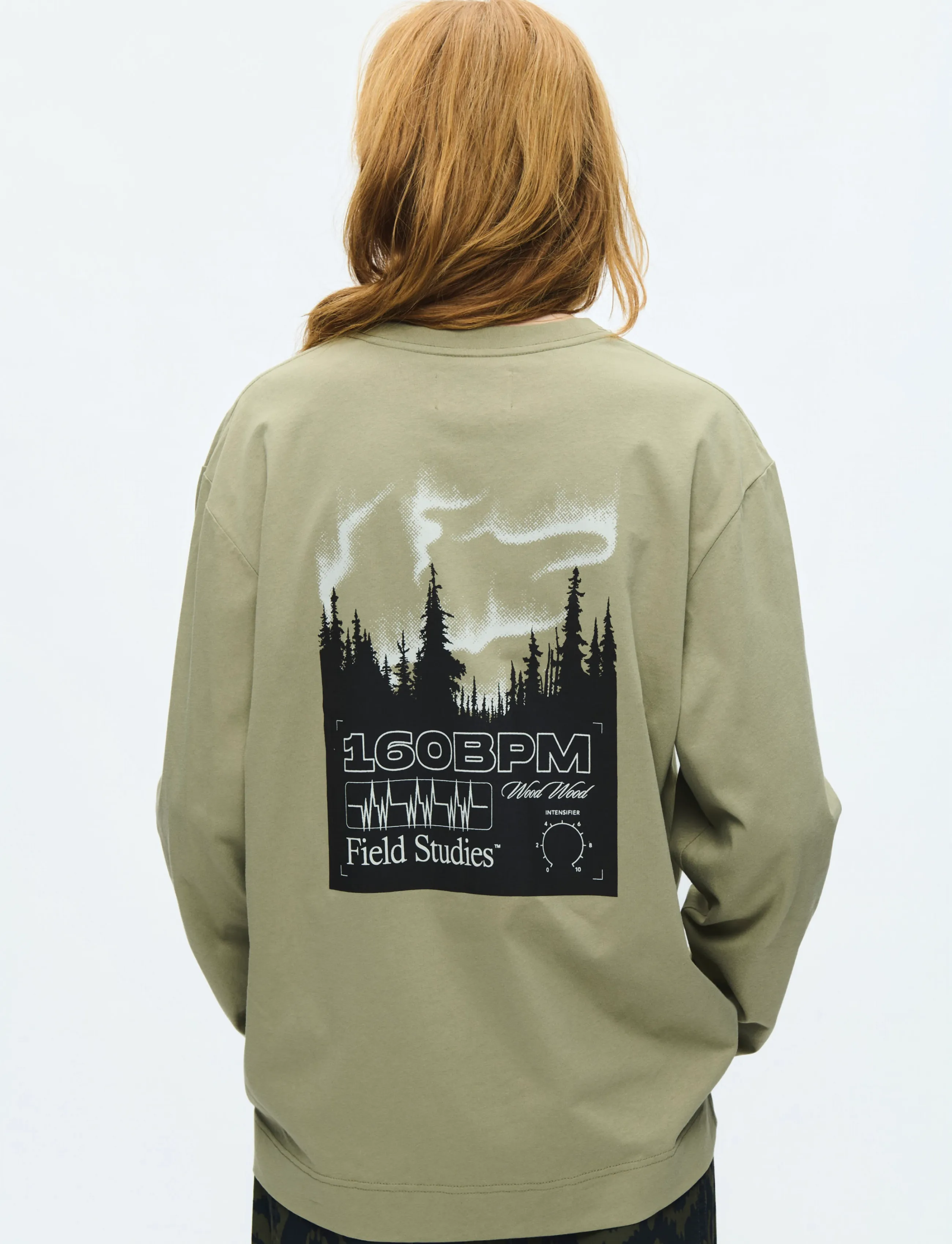 WOOD WOOD WWRyan 160BPM LS tee 25220 - Pikkade varrukatega T-särgid - OVERLAND TREK / khaki/green