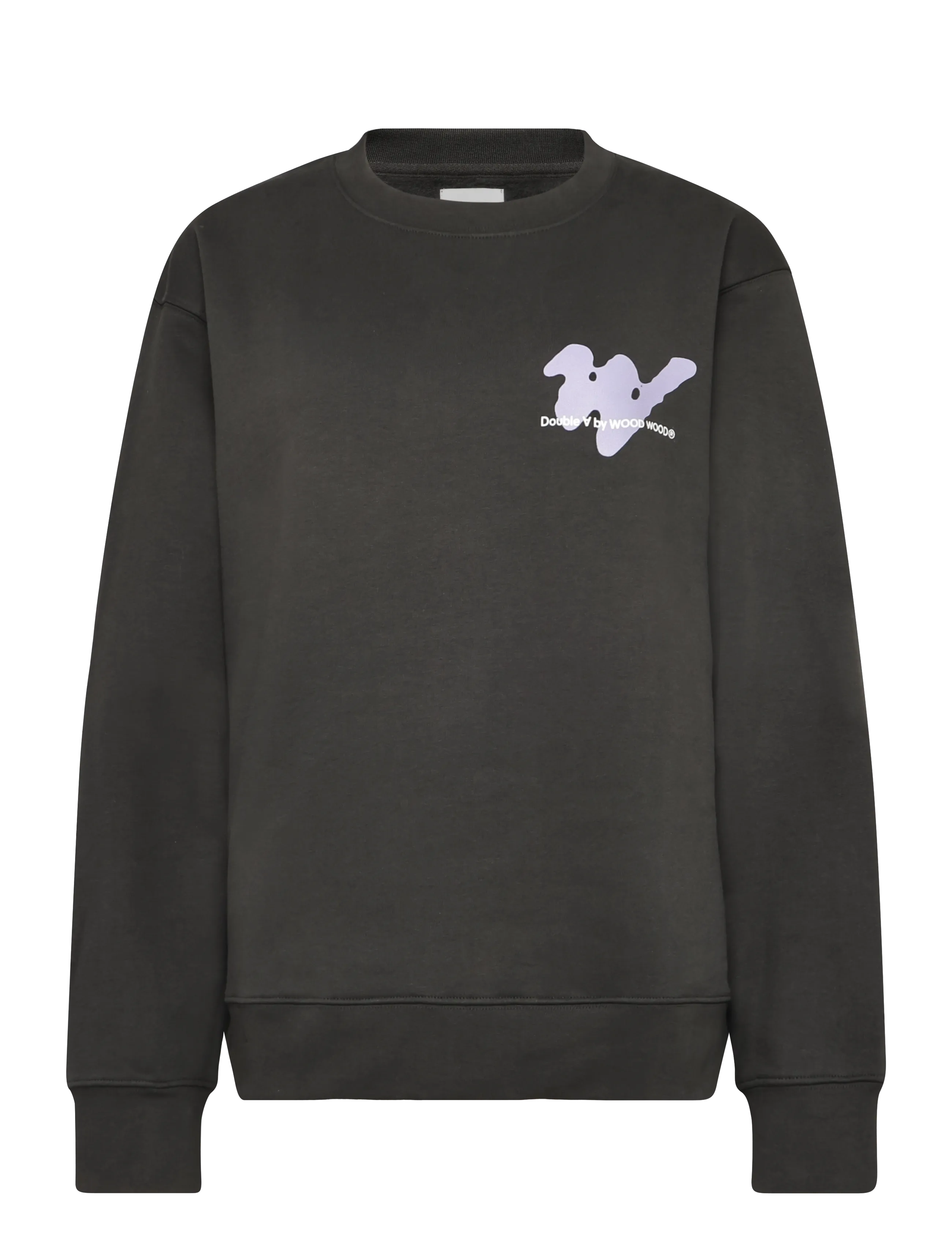 WOOD WOOD - WWJames ghost crew neck 25080 - pirate black - 1