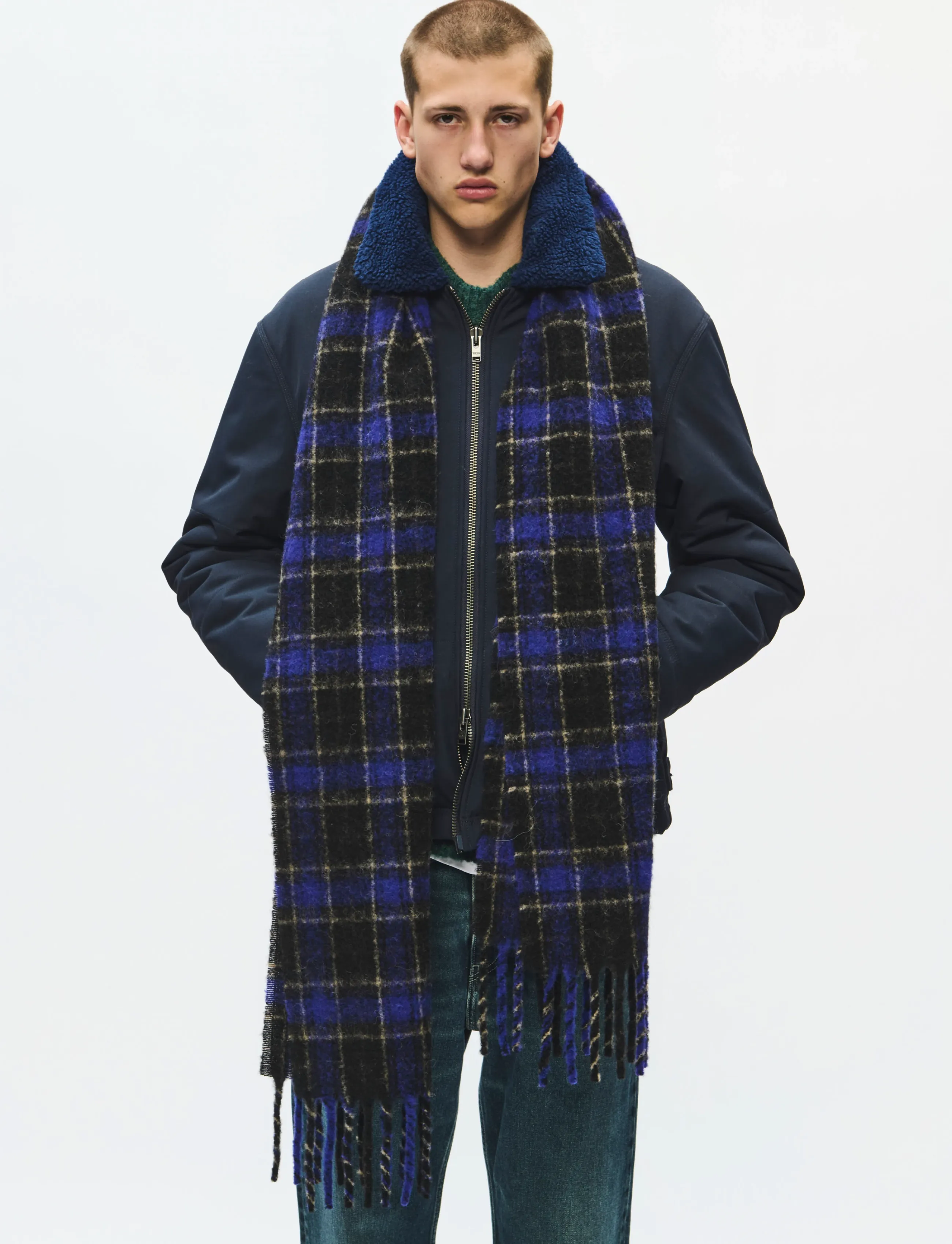 WOOD WOOD - WWMalcolm check scarf 25499 - winterschals - violet check - 3