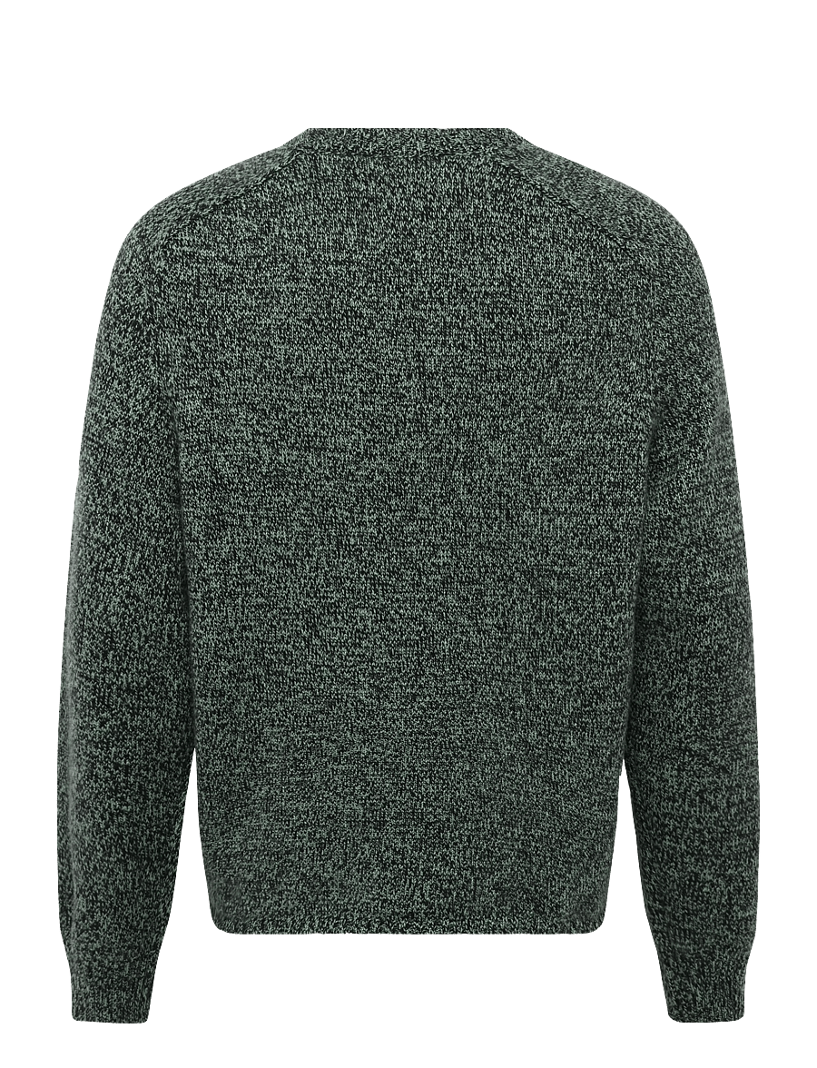 WOOD WOOD - WWCay crew neck 25514 - Ümara kaelusega - basil melange - 2