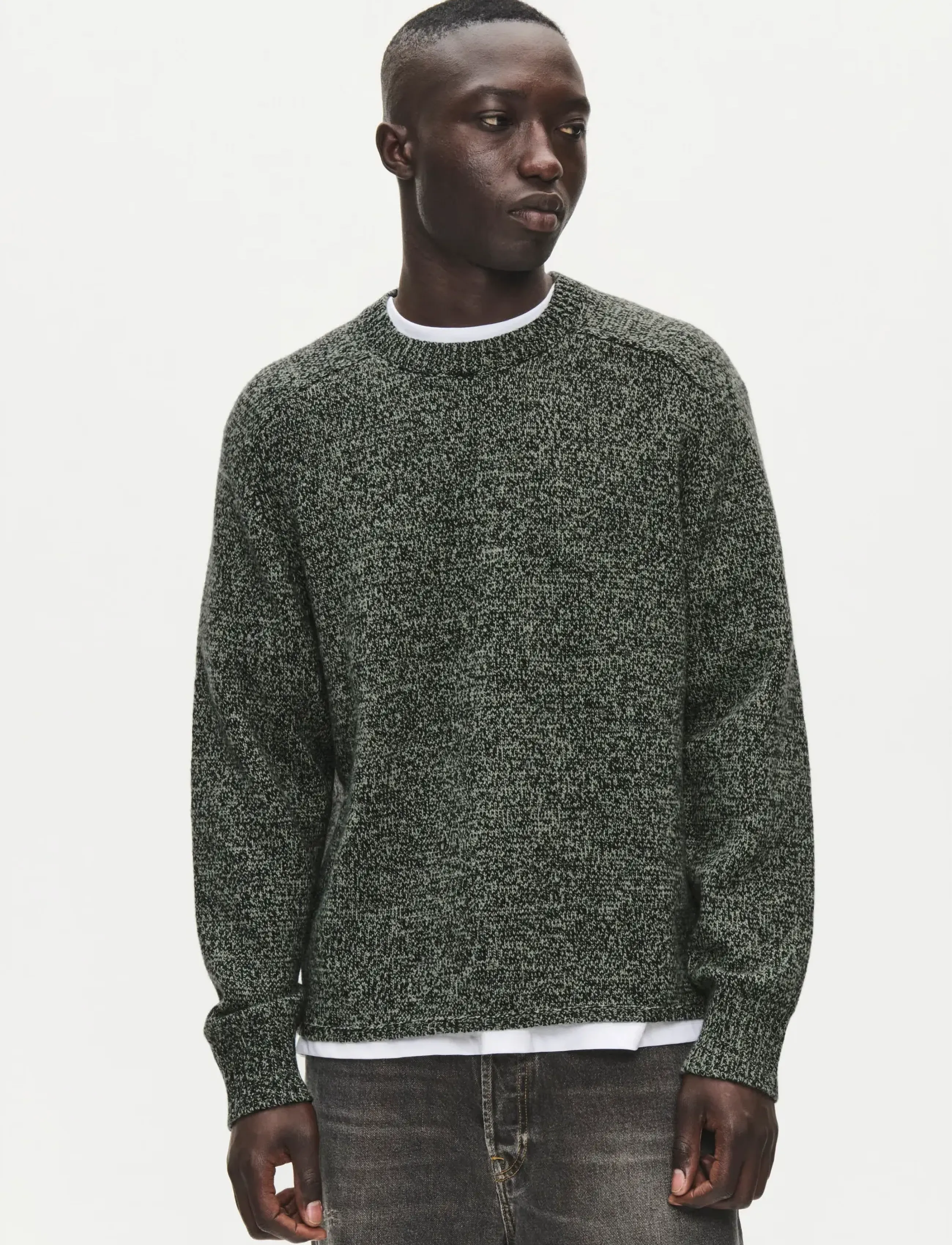 WOOD WOOD - WWCay crew neck 25514 - basil melange - 0