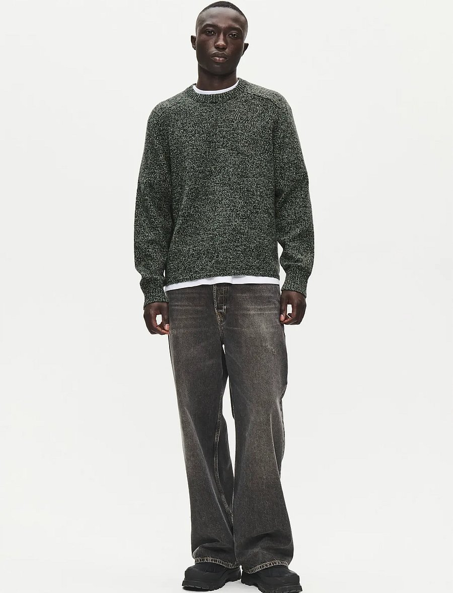 WOOD WOOD - WWCay crew neck 25514 - basil melange - 3