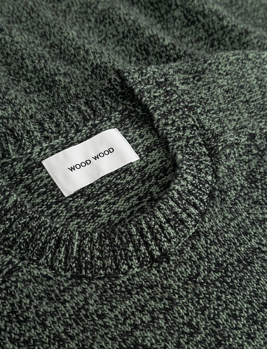WOOD WOOD - WWCay crew neck 25514 - basil melange - 5