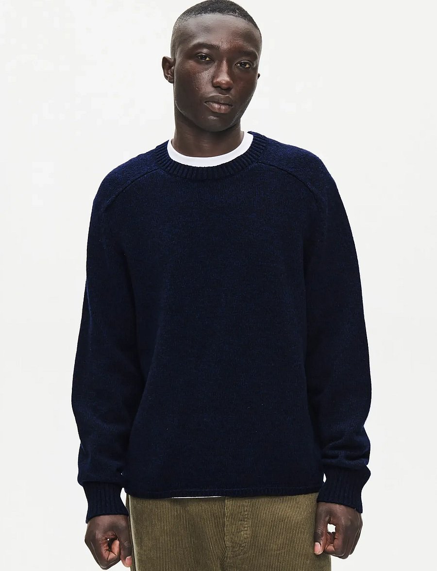 WOOD WOOD - WWCay crew neck 25514 - rundhals - ocean cavern melange - 0