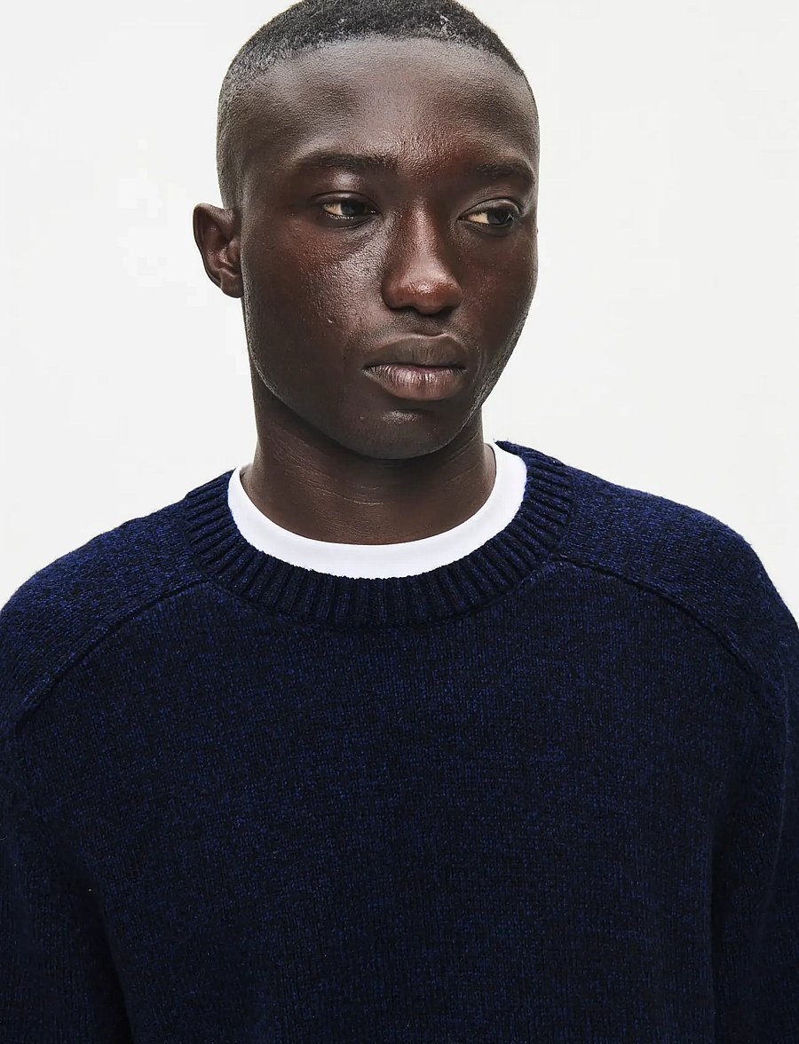 WOOD WOOD - WWCay crew neck 25514 - rundhals - ocean cavern melange - 3