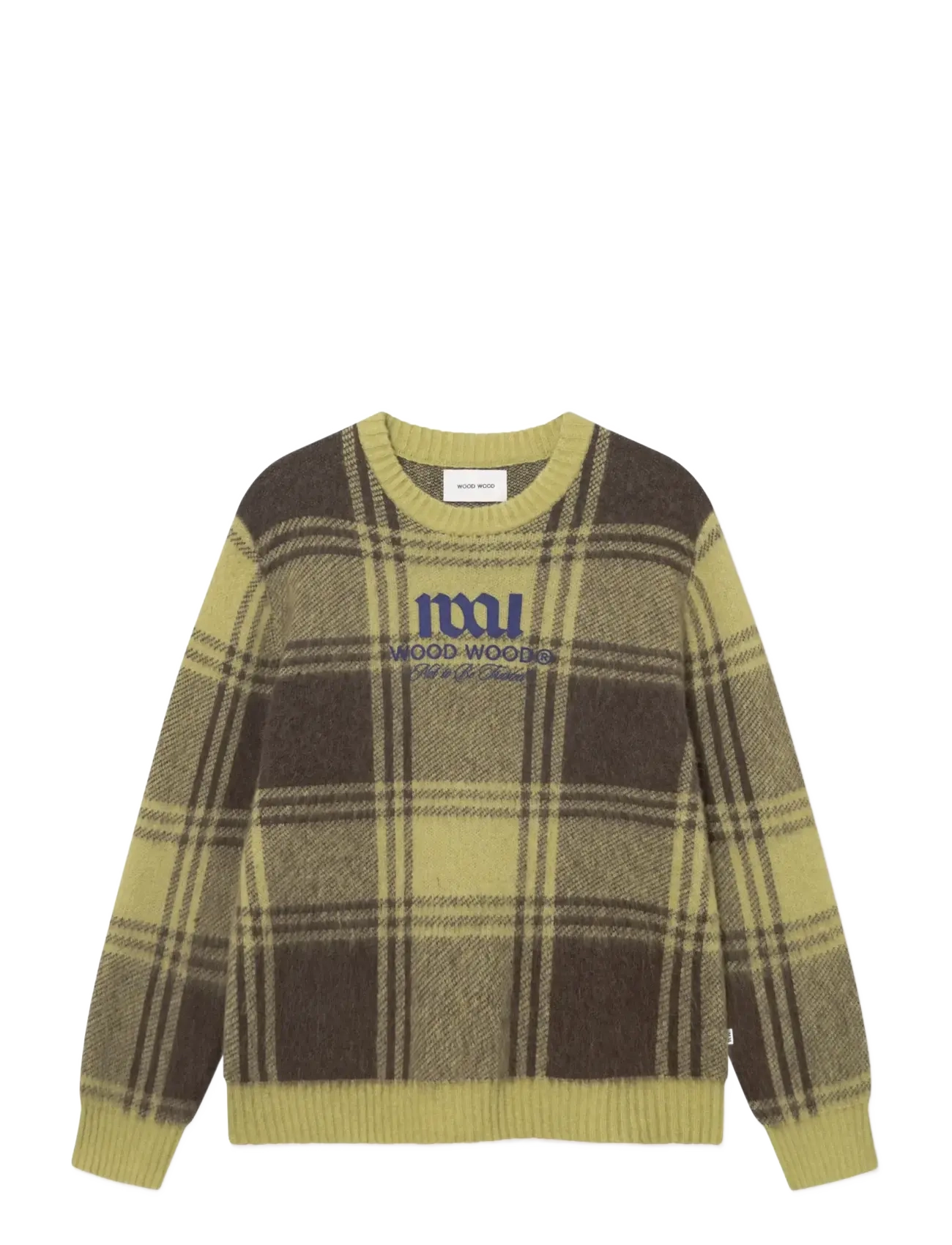 WOOD WOOD WWVig crew neck 25192 - Tøj - DELICIOSO CHECK / khaki/green