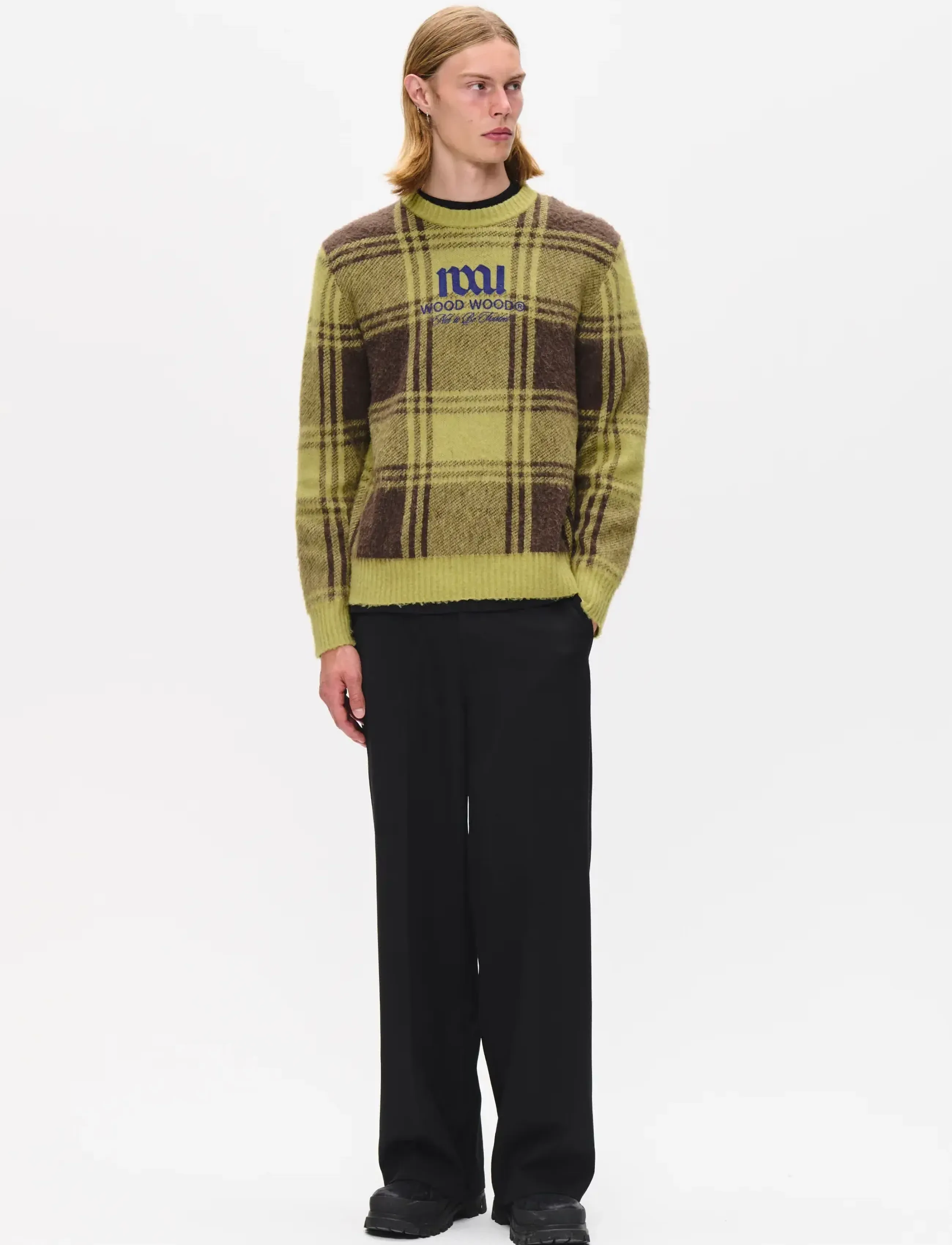 WOOD WOOD - WWVig crew neck 25192 - delicioso check - 2