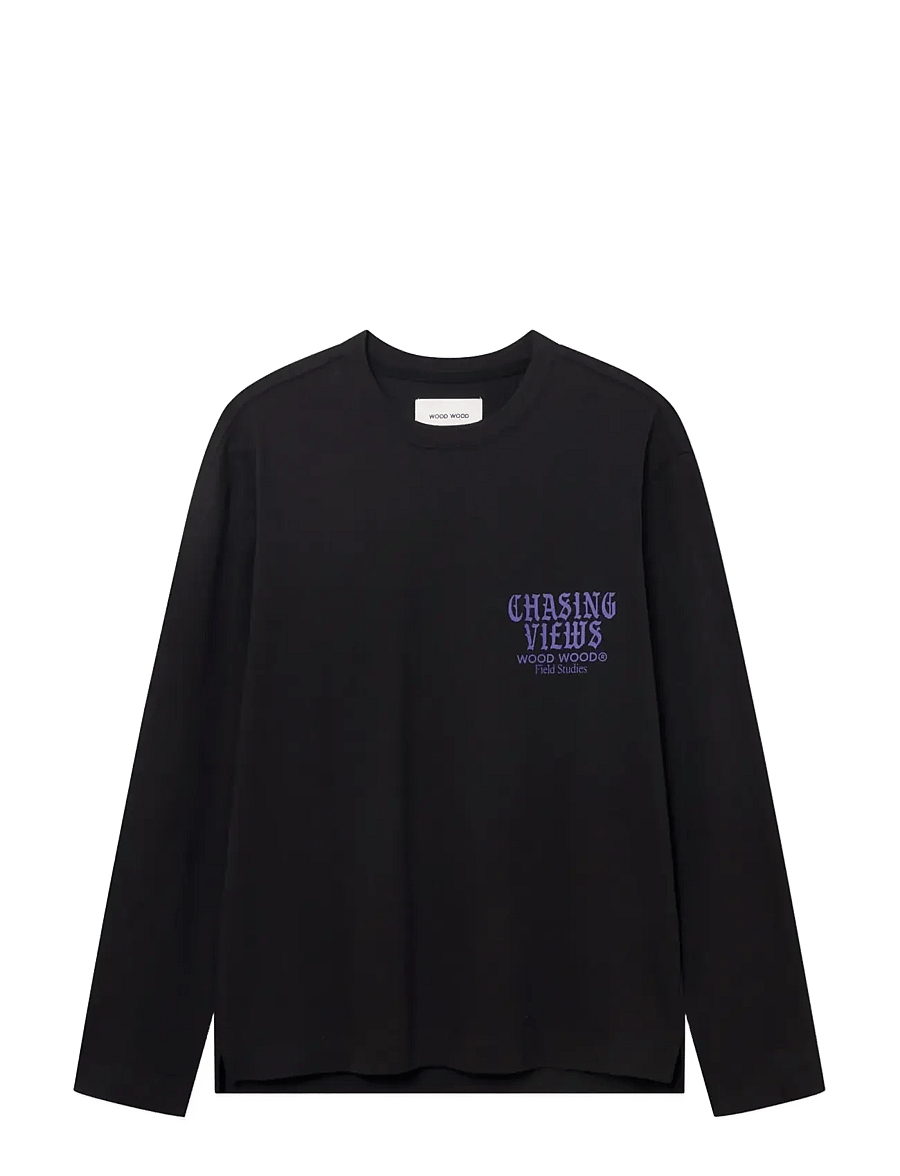 WOOD WOOD - WWRyan flares ls tee 25530 - meteorite - 1