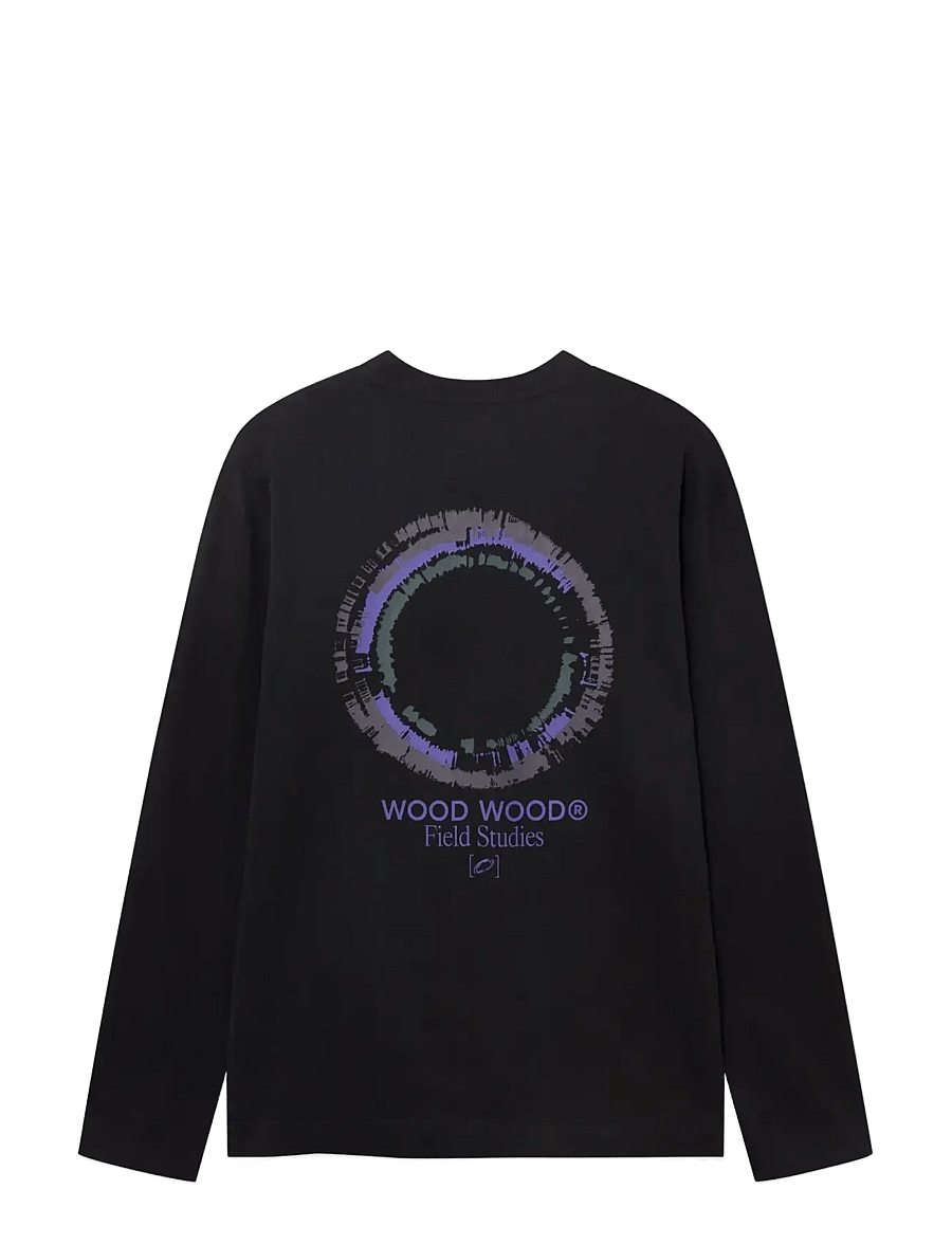 WOOD WOOD - WWRyan flares ls tee 25530 - meteorite - 2