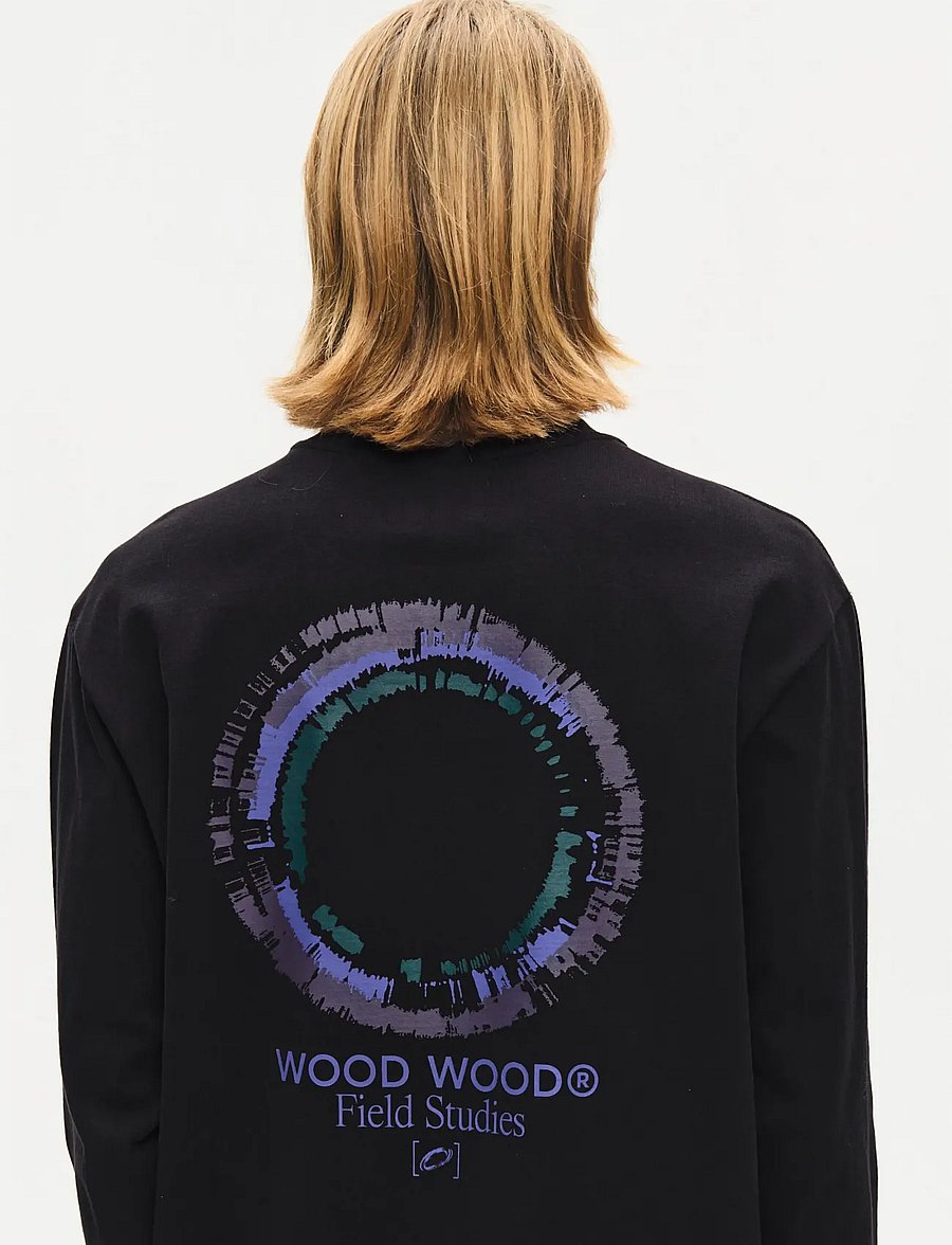 WOOD WOOD - WWRyan flares ls tee 25530 - meteorite - 0