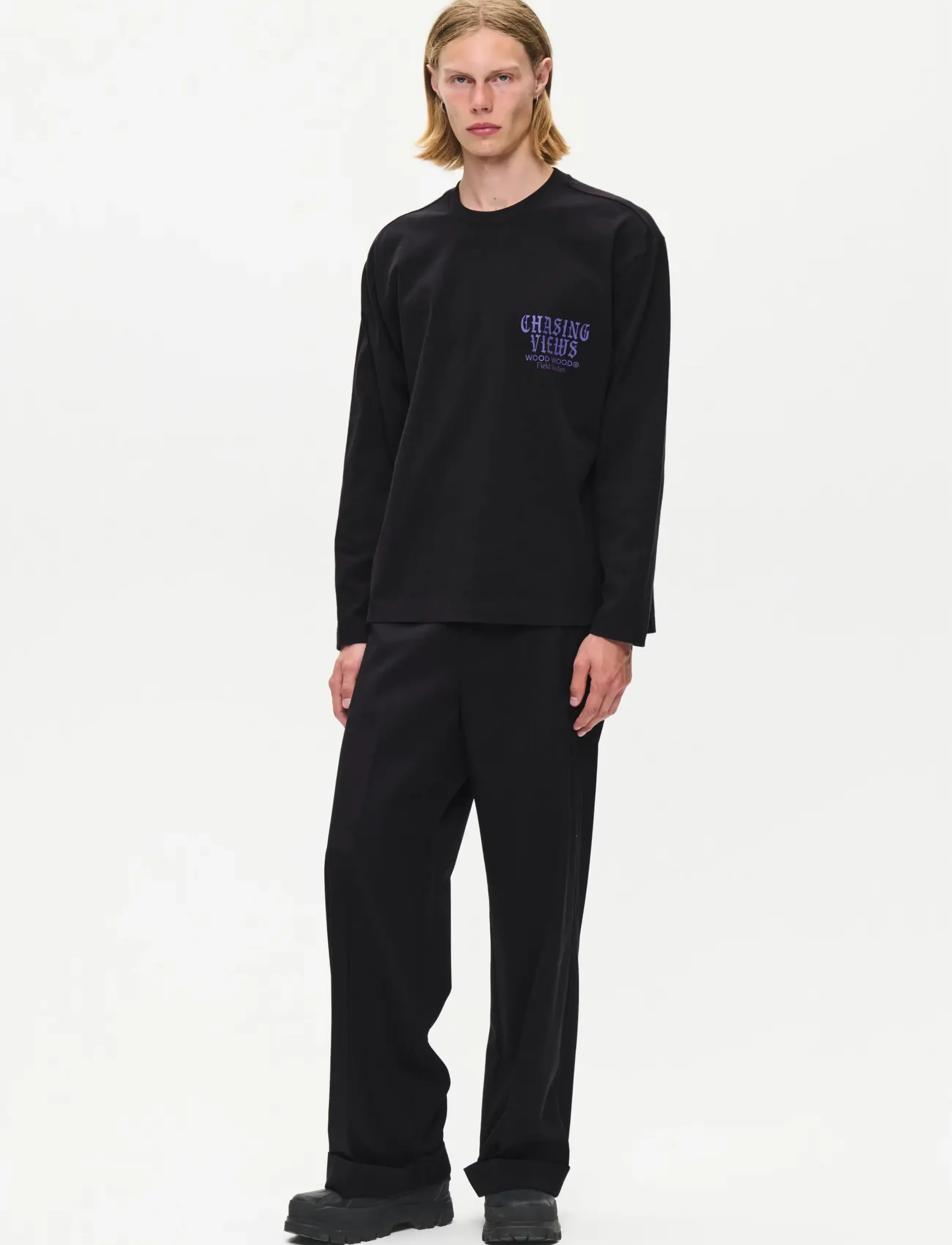 WOOD WOOD Wwryan Flares Ls Tee 25530 t-shirts herr – bild 3