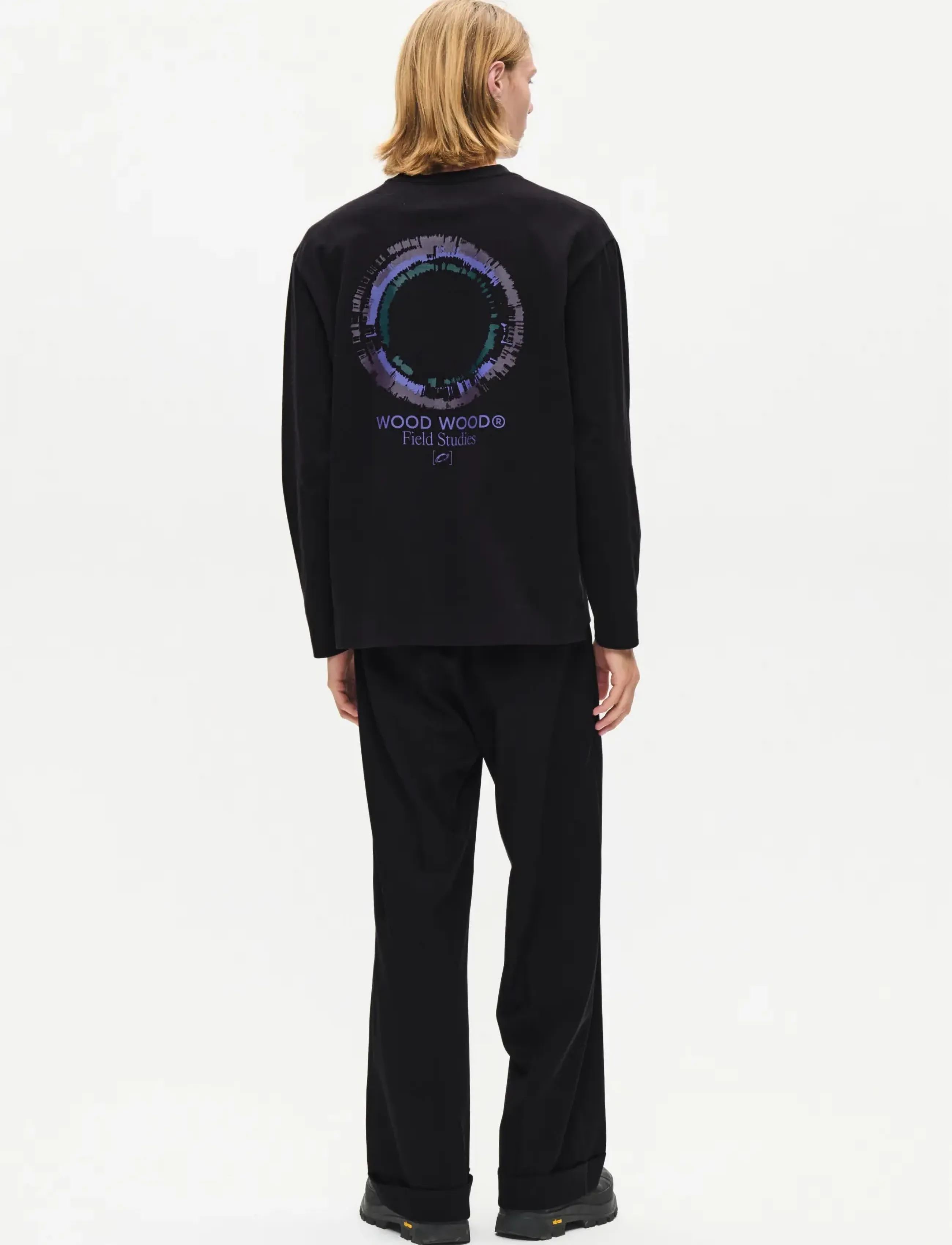 WOOD WOOD - WWRyan flares ls tee 25530 - meteorite - 5