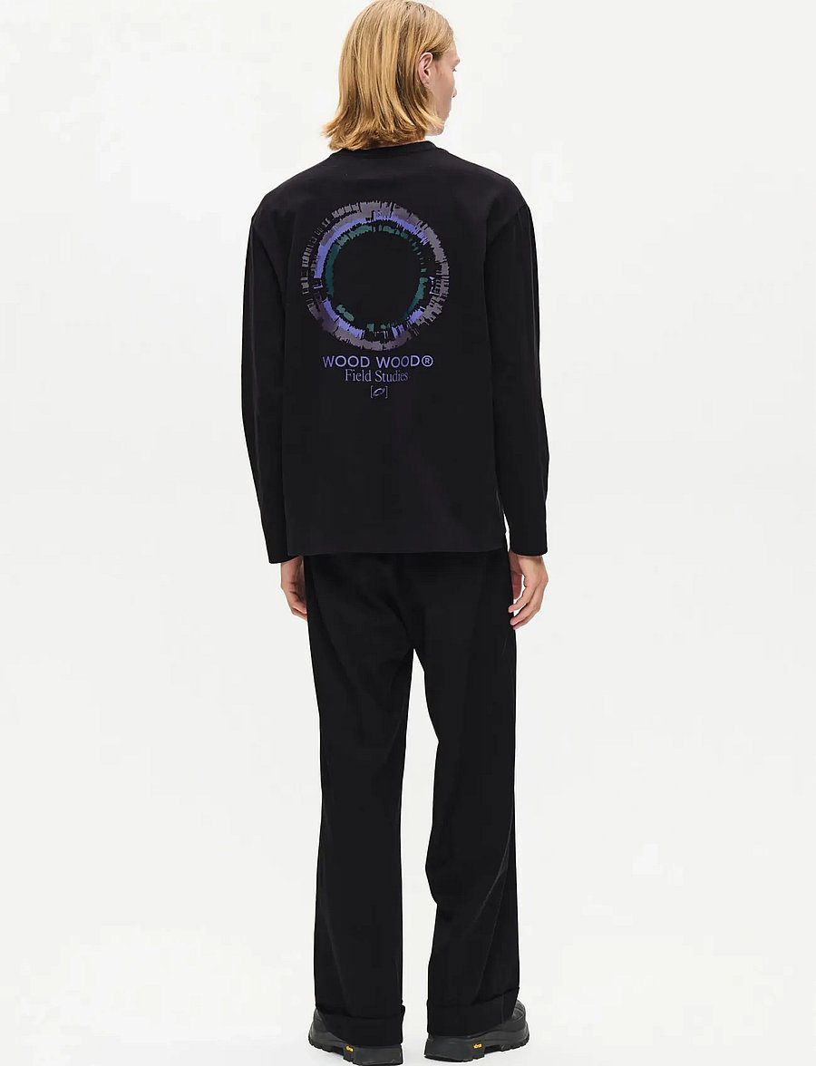 WOOD WOOD - WWRyan flares ls tee 25530 - meteorite - 5