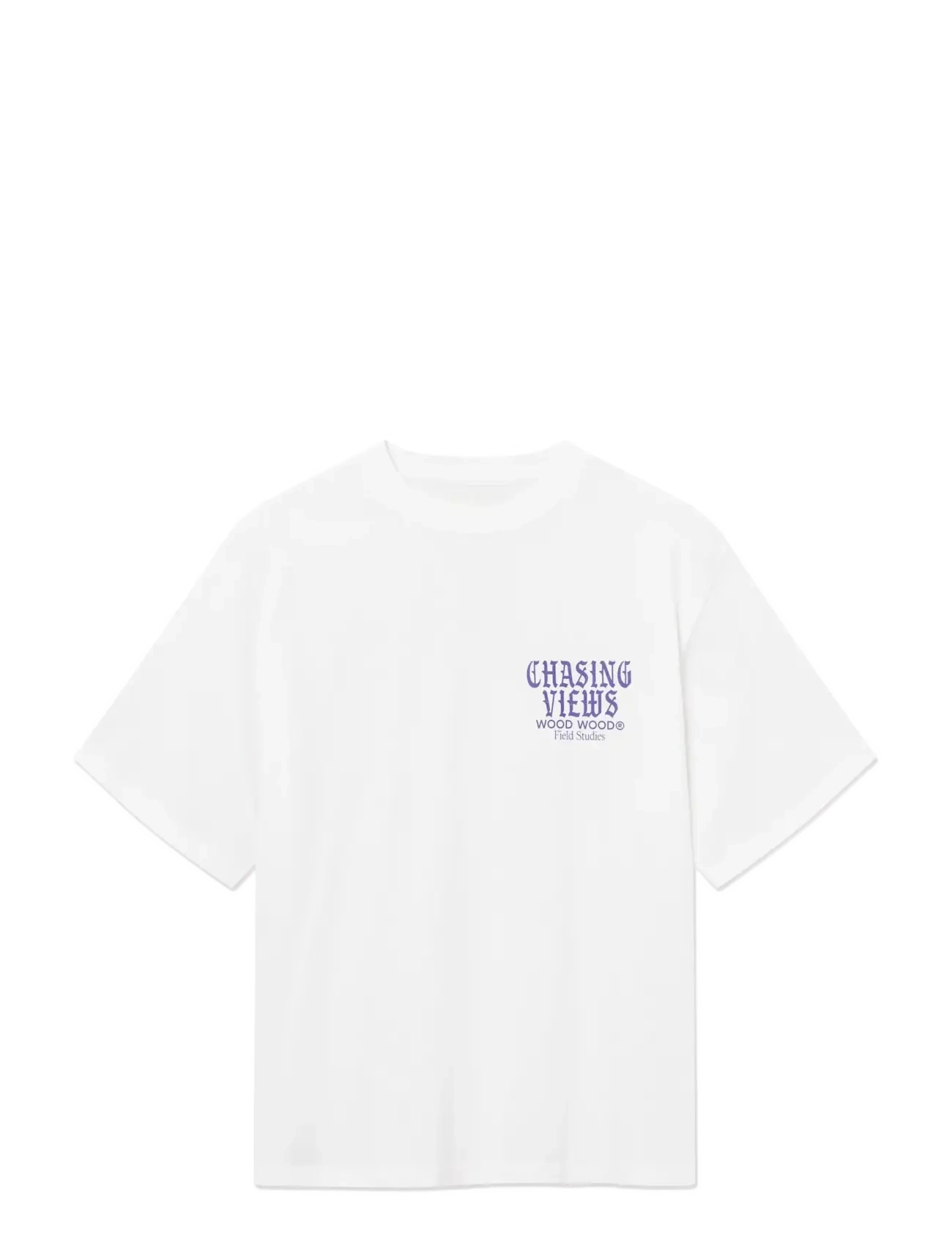 WOOD WOOD - WWGary flares tee 25530 - bright white - 1