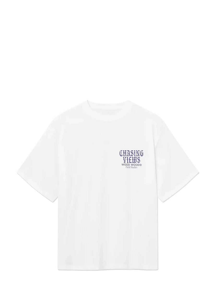 WOOD WOOD - WWGary flares tee 25530 - bright white - 1