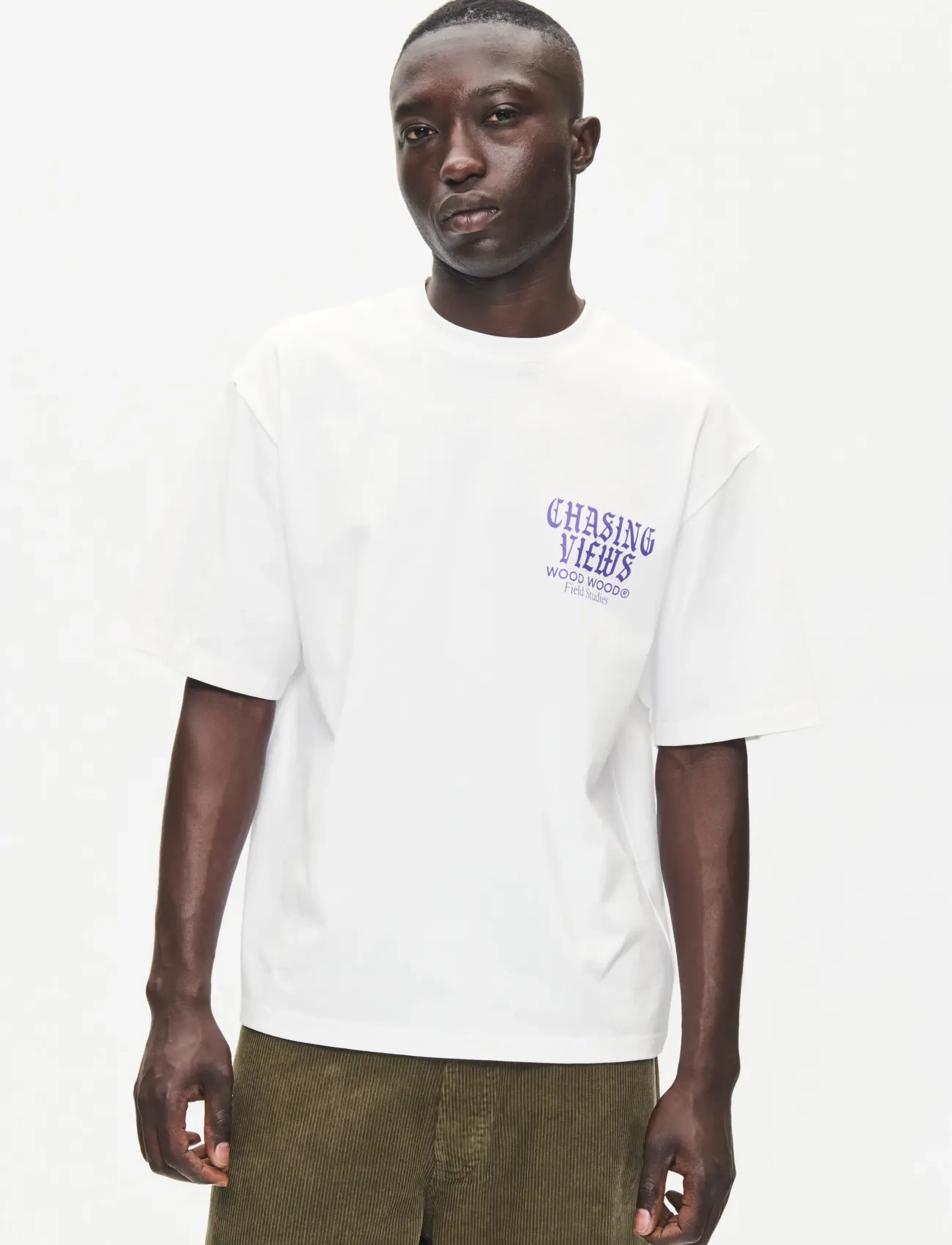 WOOD WOOD WWGary flares tee 25530 - Kleidung - BRIGHT WHITE / white