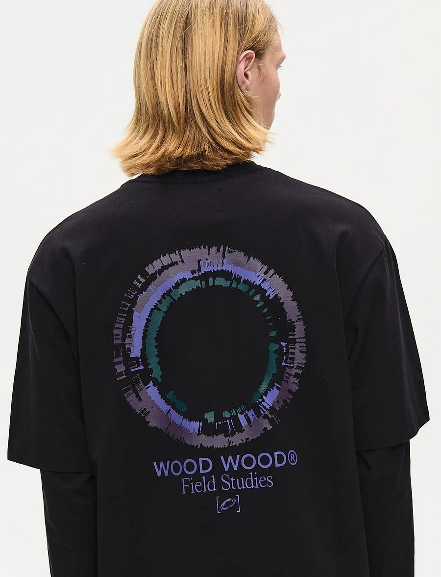 WOOD WOOD - WWGary flares tee 25530 - short-sleeved t-shirts - meteorite - 0
