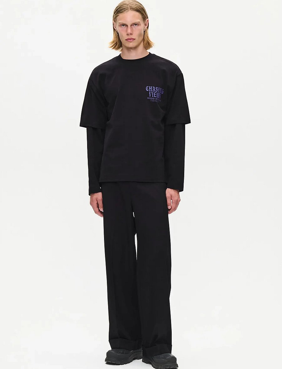 WOOD WOOD - WWGary flares tee 25530 - short-sleeved t-shirts - meteorite - 4