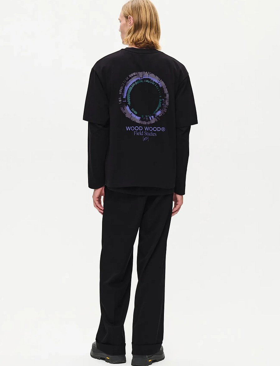 WOOD WOOD - WWGary flares tee 25530 - short-sleeved t-shirts - meteorite - 5