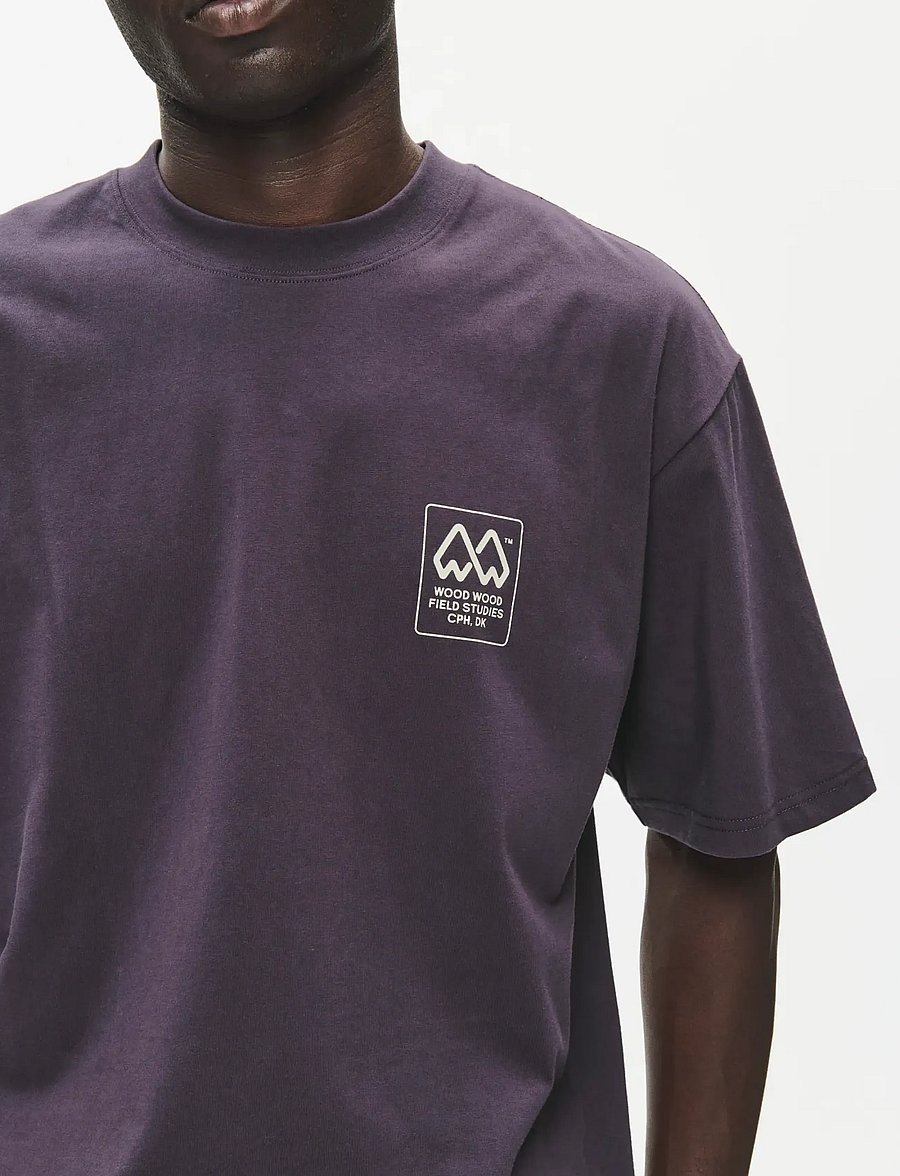 WOOD WOOD - WWGary peak tee 25539 - kurzärmelige t-shirts - sweet grape - 3