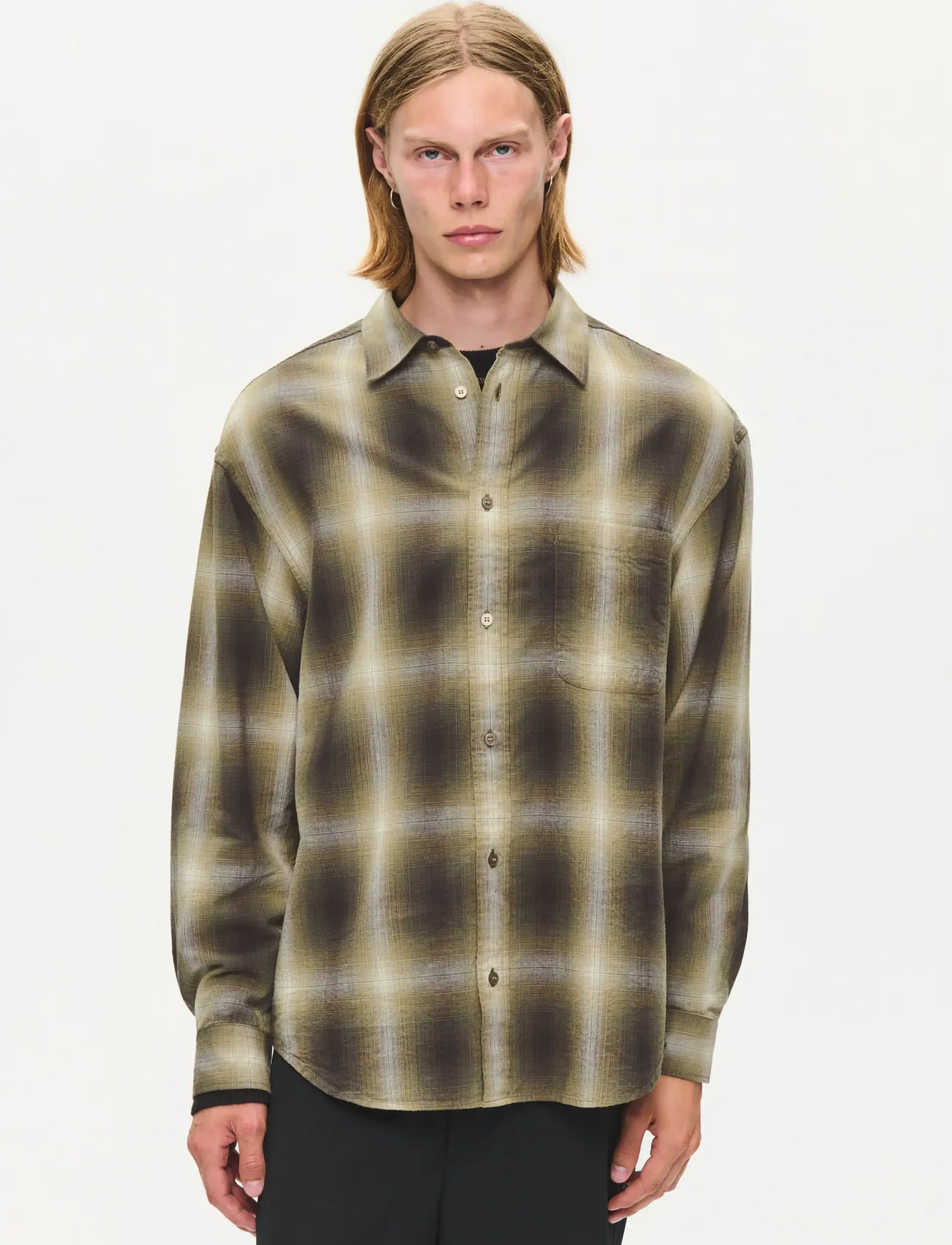 WOOD WOOD WWCarter shirt 25523 - WOOD WOOD - CEDAR CHECK / khaki/green