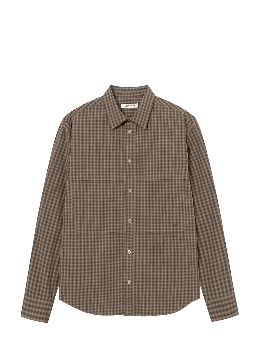 WOOD WOOD - WWCarter shirt 25391 - striped shirts - crocodile check - 1