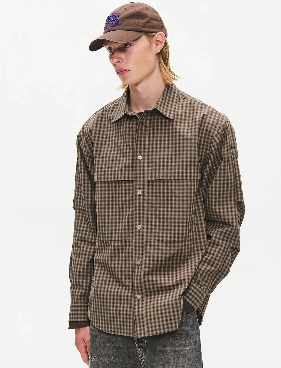 WOOD WOOD - WWCarter shirt 25391 - striped shirts - crocodile check - 0