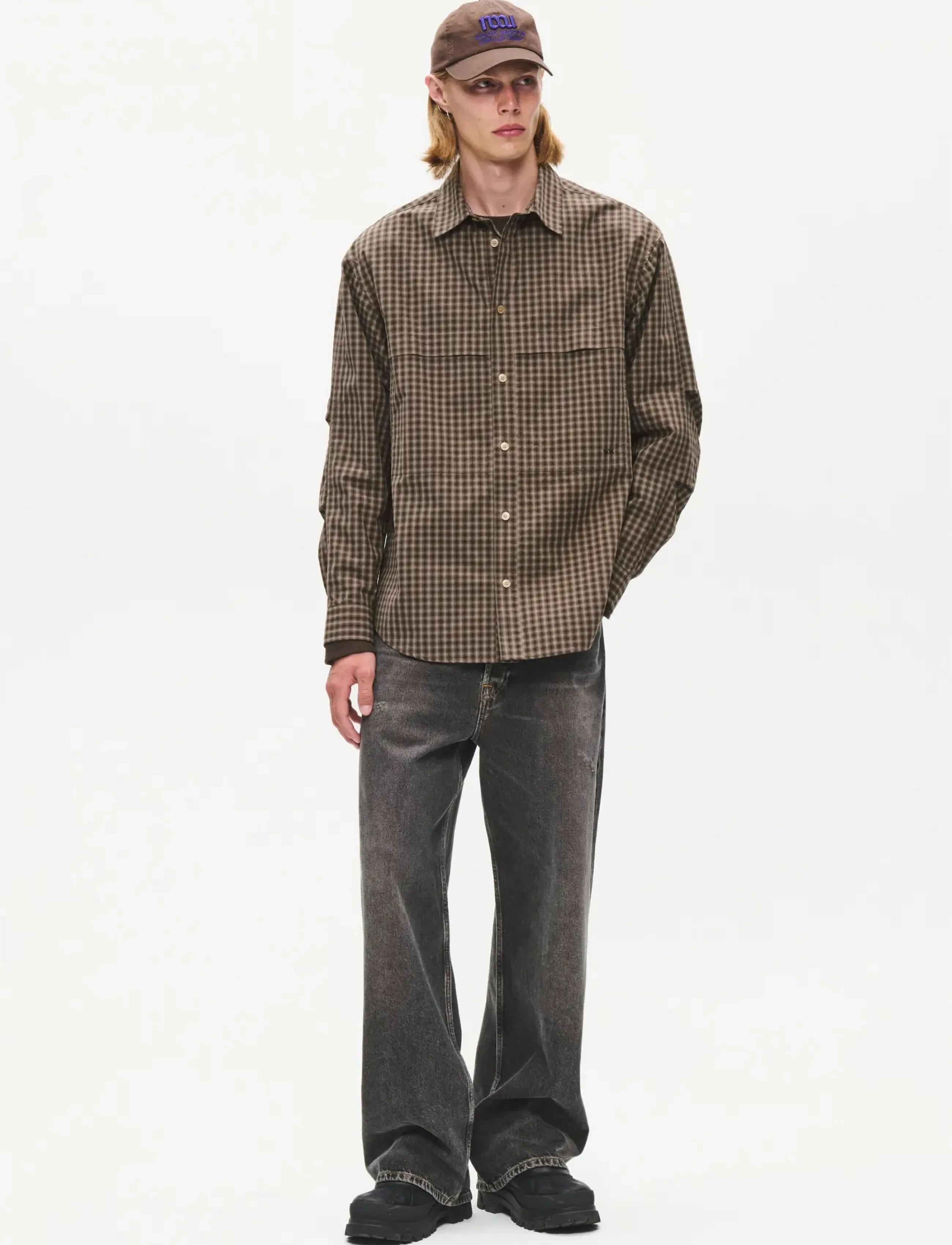 WOOD WOOD - WWCarter shirt 25391 - striped shirts - crocodile check - 2