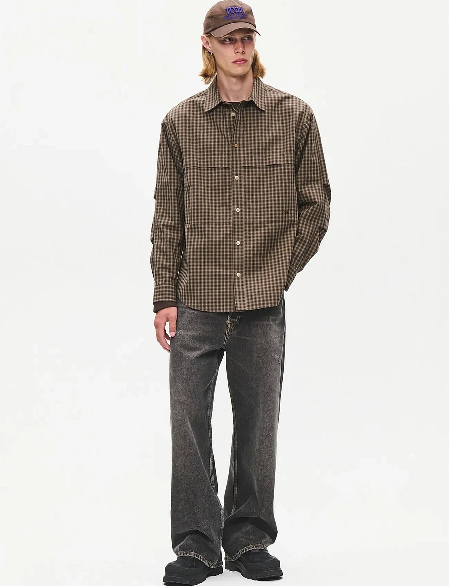 WOOD WOOD - WWCarter shirt 25391 - striped shirts - crocodile check - 2