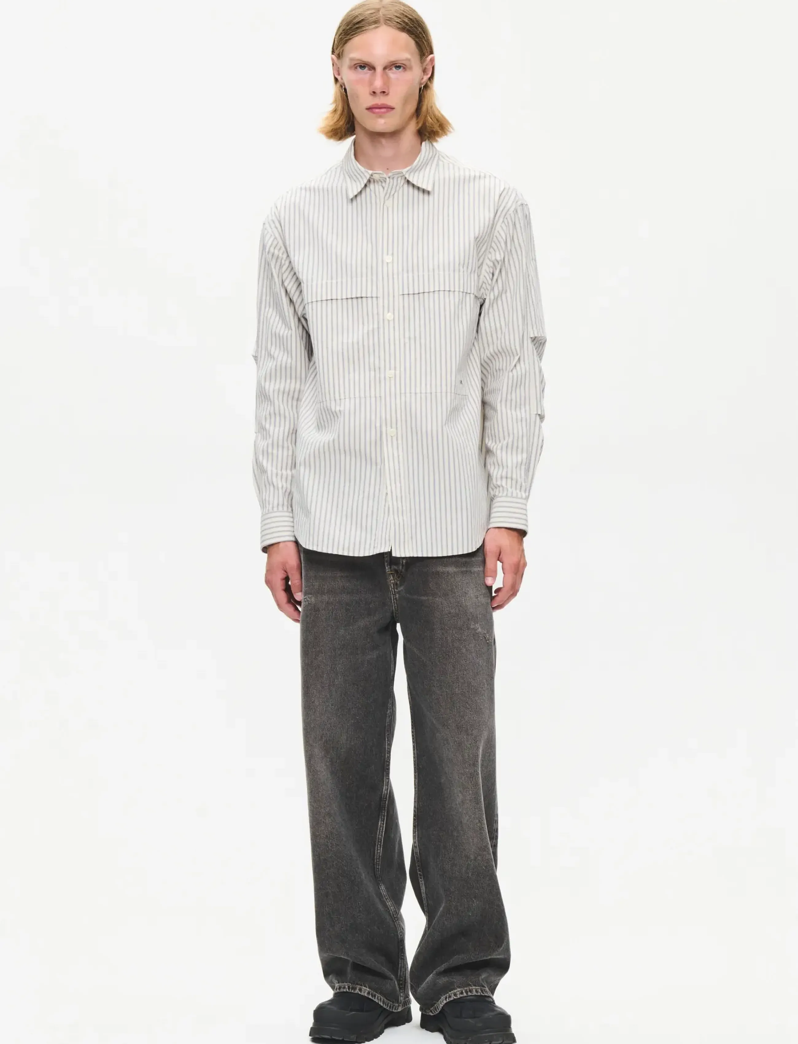 WOOD WOOD - WWCarter shirt 25391 - gestreifte hemden - silver birch stripe - 2