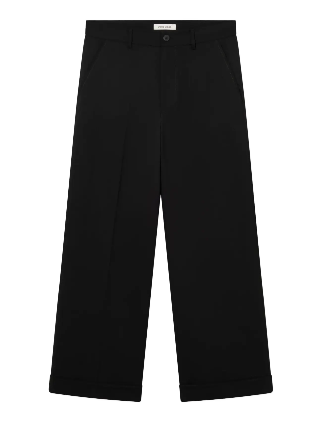WOOD WOOD - WWLuca trousers 25458 - casual byxor - black - 1