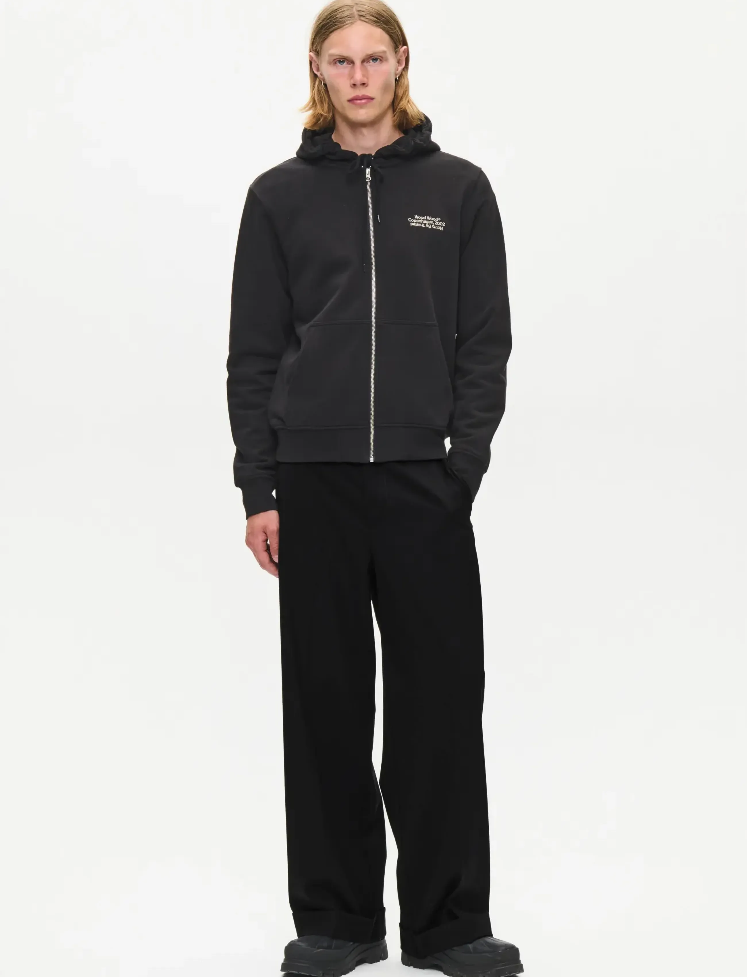 WOOD WOOD - WWLuca trousers 25458 - casual byxor - black - 2