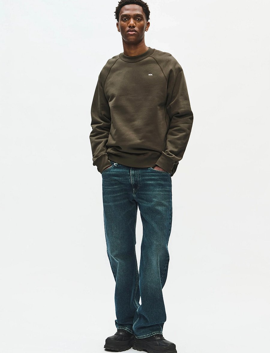 WOOD WOOD - WWHester sweatshirt - shoppa efter stil - deep depths - 0