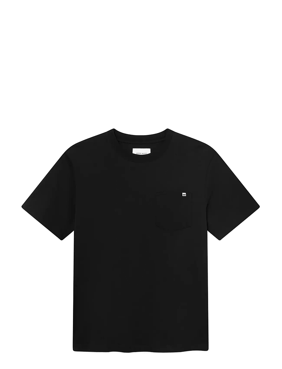 WOOD WOOD - WWBobby pocket tee 25220 - kurzärmelige t-shirts - black - 1
