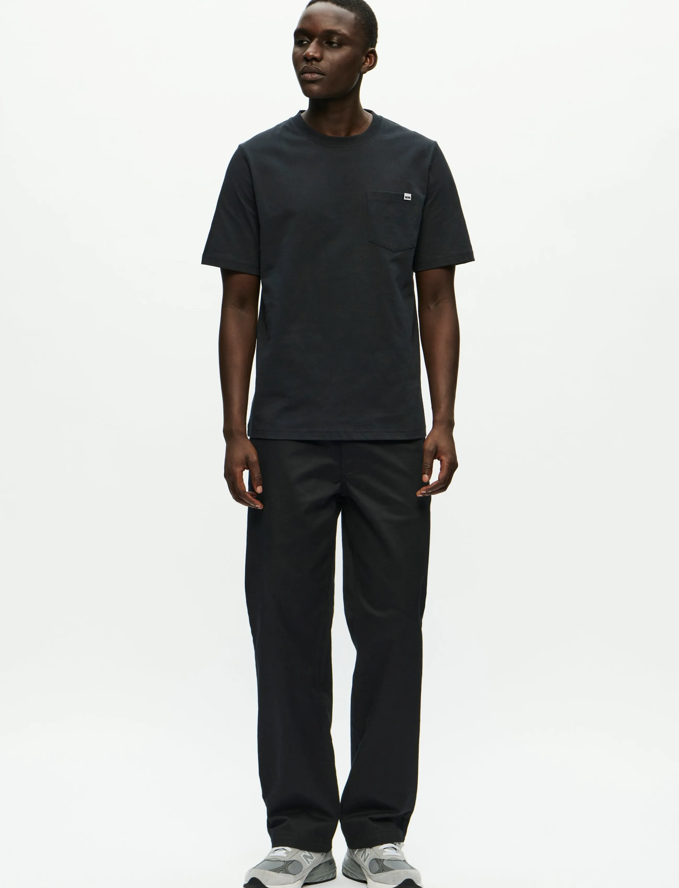WOOD WOOD WWBobby pocket tee 25220 - Kurzärmelige T-Shirts - BLACK / black