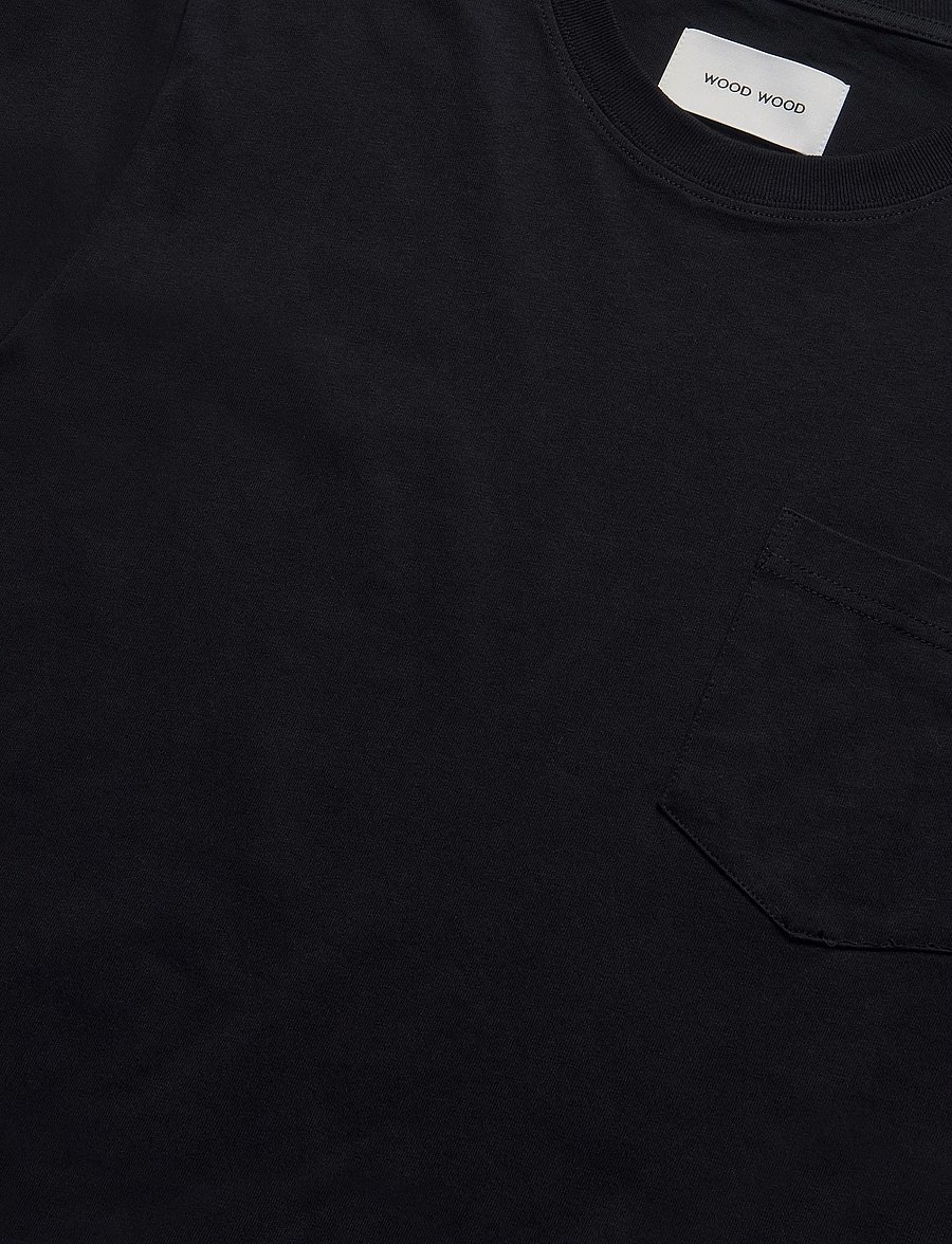 WOOD WOOD - WWBobby pocket tee 25220 - kurzärmelige t-shirts - black - 3