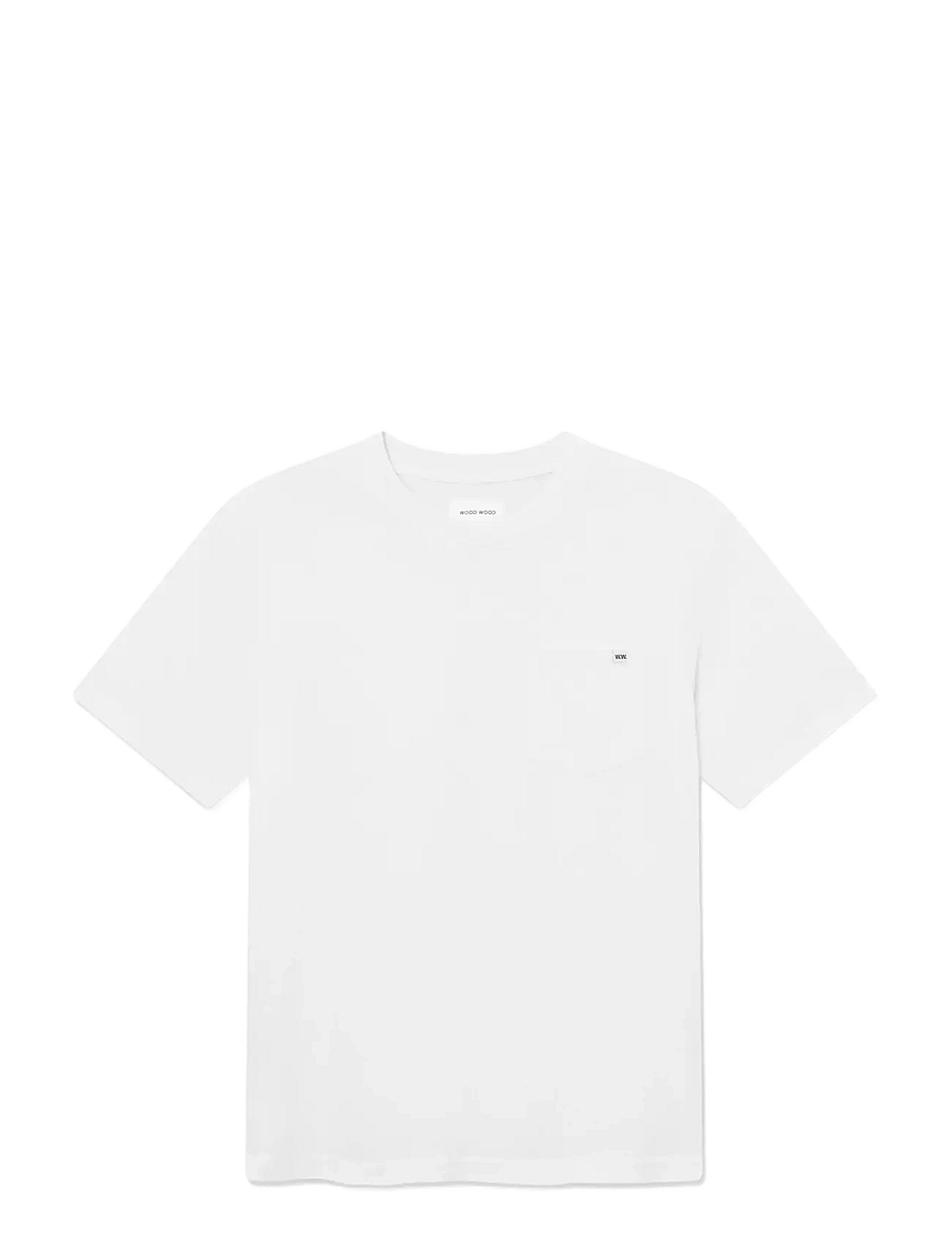 WOOD WOOD - WWBobby pocket tee 25220 - kurzärmelige t-shirts - bright white - 1