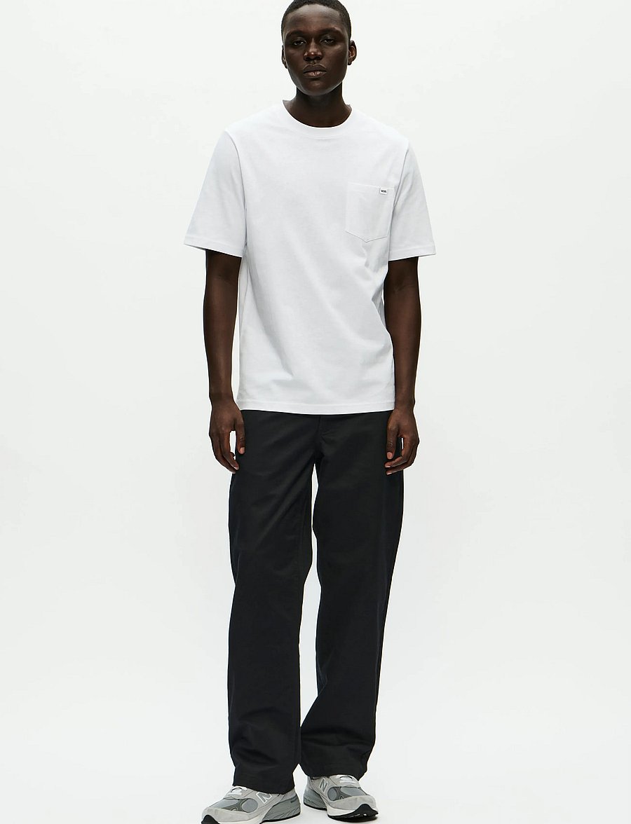 WOOD WOOD - WWBobby pocket tee 25220 - kurzärmelige t-shirts - bright white - 0