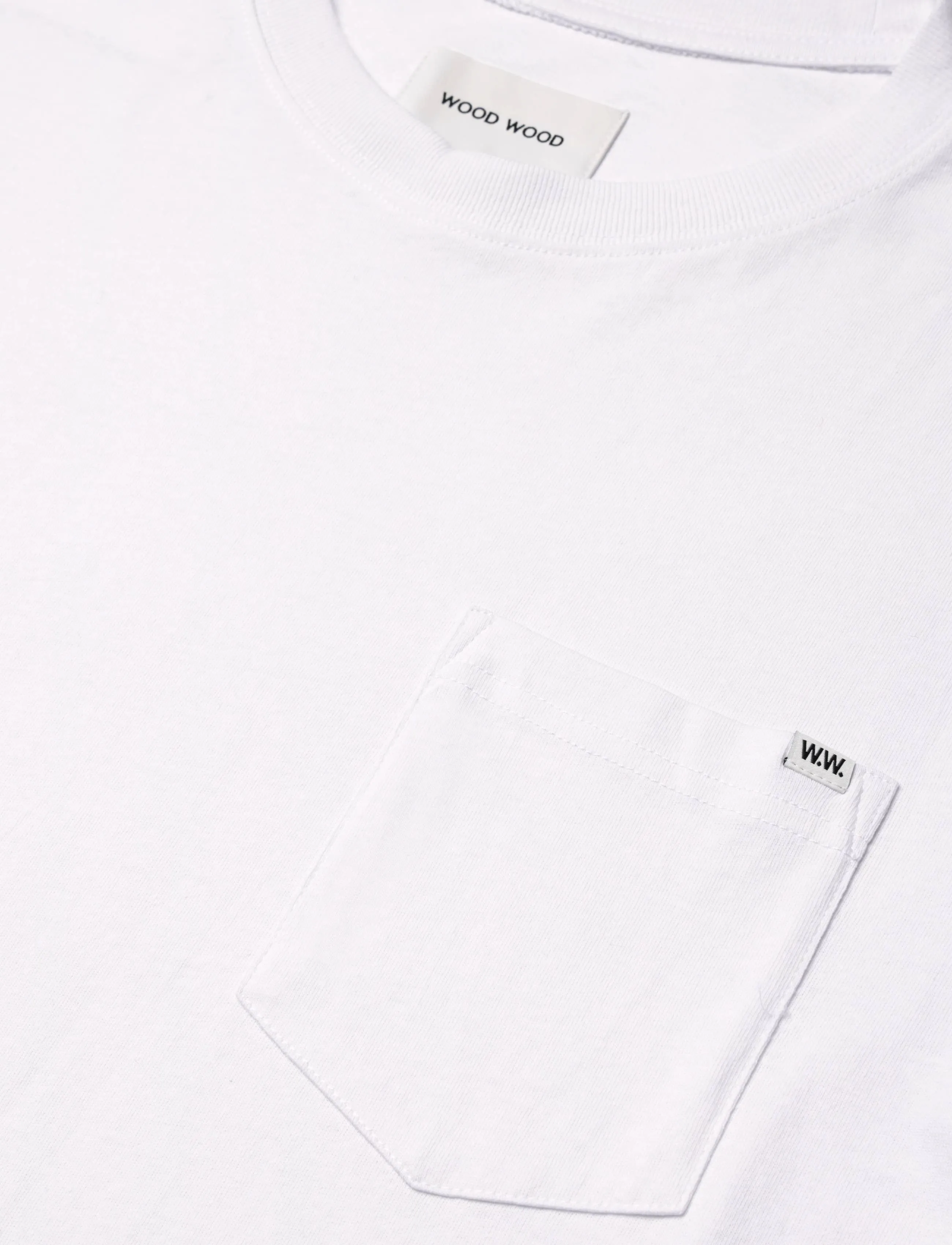 WOOD WOOD - WWBobby pocket tee 25220 - kurzärmelige t-shirts - bright white - 3